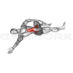 Lying Knee Pull to Opposite Side Stretch